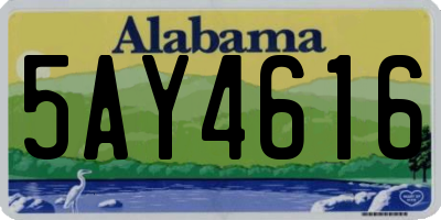 AL license plate 5AY4616