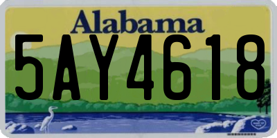 AL license plate 5AY4618