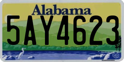 AL license plate 5AY4623
