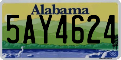 AL license plate 5AY4624
