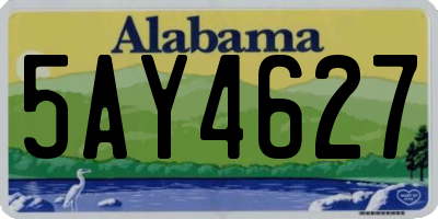 AL license plate 5AY4627