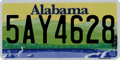 AL license plate 5AY4628
