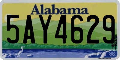 AL license plate 5AY4629