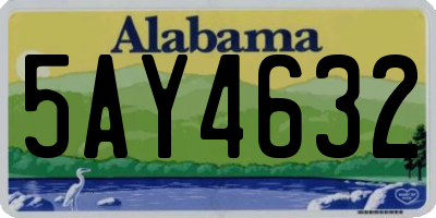 AL license plate 5AY4632