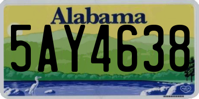 AL license plate 5AY4638