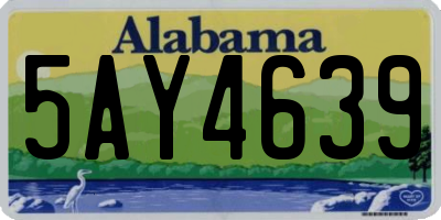 AL license plate 5AY4639