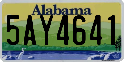 AL license plate 5AY4641