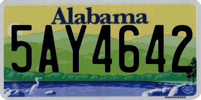 AL license plate 5AY4642
