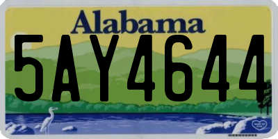 AL license plate 5AY4644