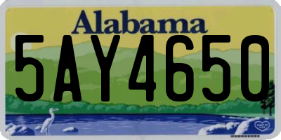 AL license plate 5AY4650