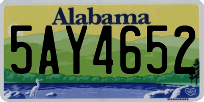 AL license plate 5AY4652