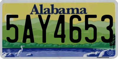 AL license plate 5AY4653