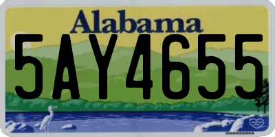 AL license plate 5AY4655