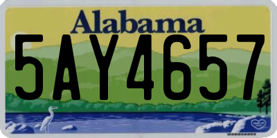 AL license plate 5AY4657