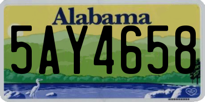 AL license plate 5AY4658