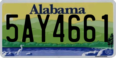 AL license plate 5AY4661