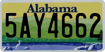 AL license plate 5AY4662