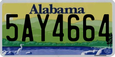 AL license plate 5AY4664