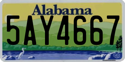 AL license plate 5AY4667