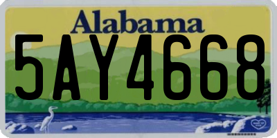 AL license plate 5AY4668