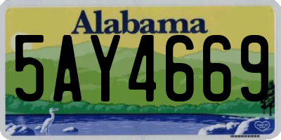 AL license plate 5AY4669