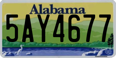AL license plate 5AY4677
