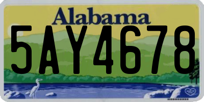 AL license plate 5AY4678