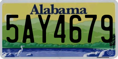 AL license plate 5AY4679