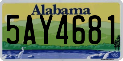 AL license plate 5AY4681