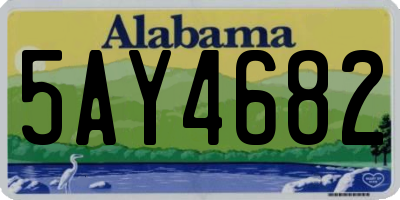 AL license plate 5AY4682