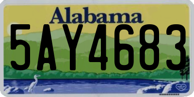 AL license plate 5AY4683