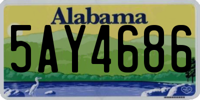 AL license plate 5AY4686