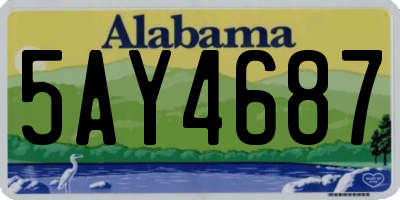 AL license plate 5AY4687