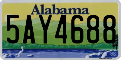 AL license plate 5AY4688