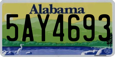 AL license plate 5AY4693