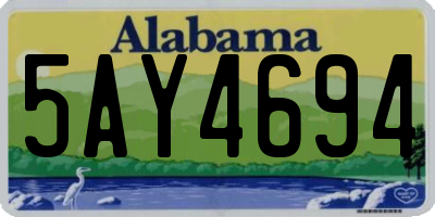 AL license plate 5AY4694