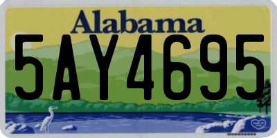 AL license plate 5AY4695