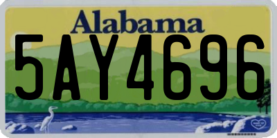 AL license plate 5AY4696