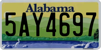 AL license plate 5AY4697