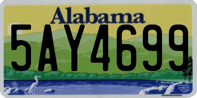 AL license plate 5AY4699