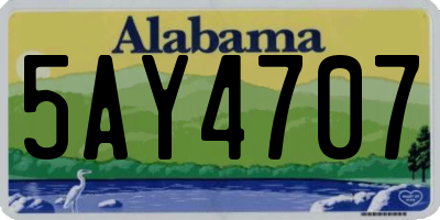 AL license plate 5AY4707
