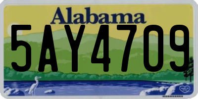 AL license plate 5AY4709