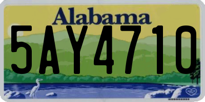 AL license plate 5AY4710