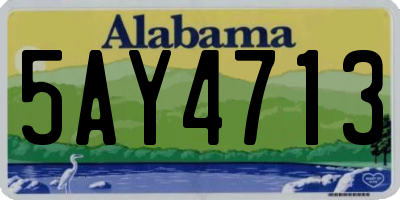 AL license plate 5AY4713