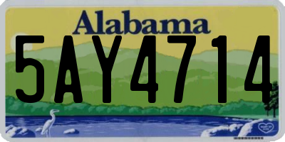 AL license plate 5AY4714