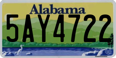 AL license plate 5AY4722