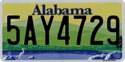 AL license plate 5AY4729