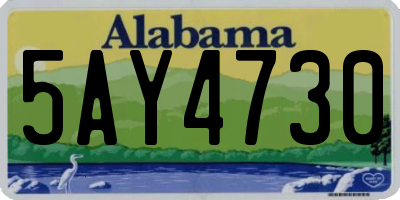 AL license plate 5AY4730