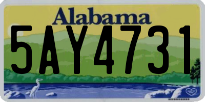 AL license plate 5AY4731
