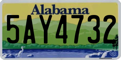 AL license plate 5AY4732